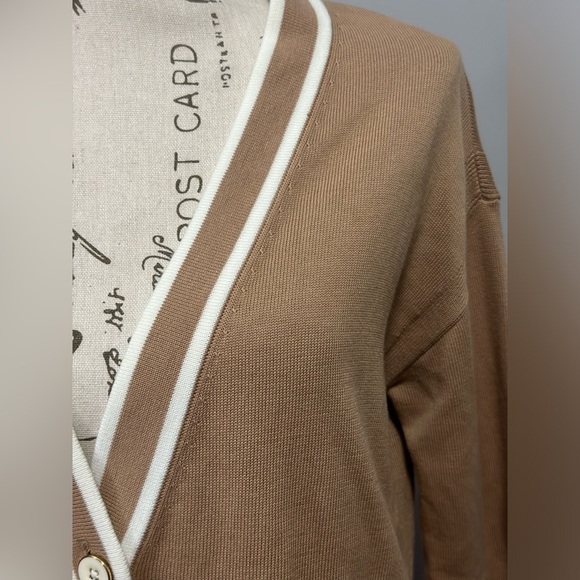 🍂 Talbots Girlfriend Cardigan - Tipped, Size XS 🍁 - Picture 3 of 13